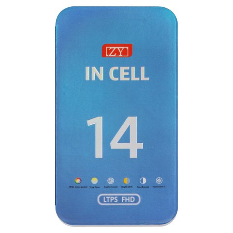 Дисплей для iPhone 14, черный, с рамкой, Copy, (TFT), ZY, LTPS FHD Превью 1