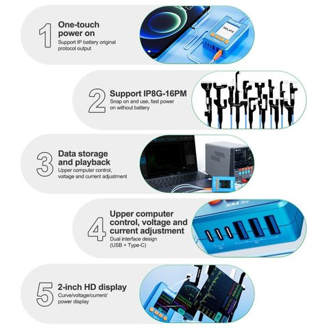 Тест-кабель питания RELIFE XA4 Pro, iphone 8 - 17 Превью 6