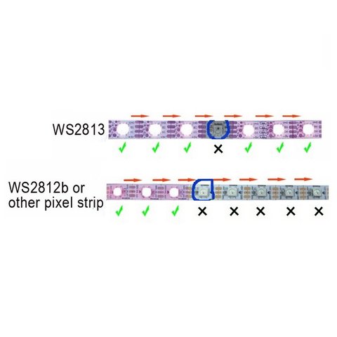RGB LED Strip SMD5050, WS2813 (with controls, black, IP67, 5 V, 30 LEDs/m, 5 m) Preview 2
