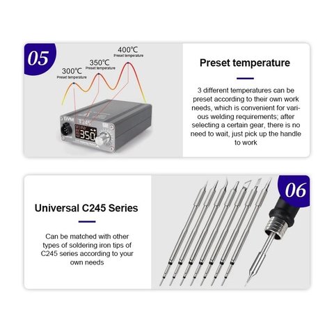 Soldering Station GVM T245, (digital, 130W) Preview 9