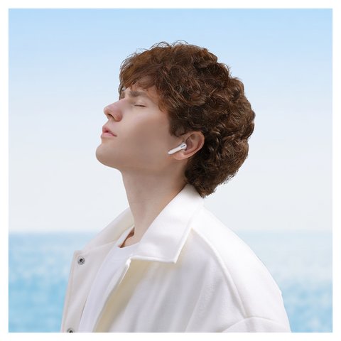 Auricular Baseus Bowie WX5, inalámbrica, blanco, con funda de carga, con cable, #A00051000213-00 Vista previa  2