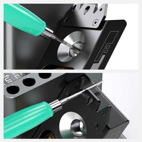 Soporte para cautines Mechanic RS5, con virutas para limpiar la punta, con un organizador Vista previa  4