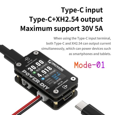 USB-тестер Mechanic Power-DIY, XH2.54, USB тип-C, Lightning Прев'ю 3