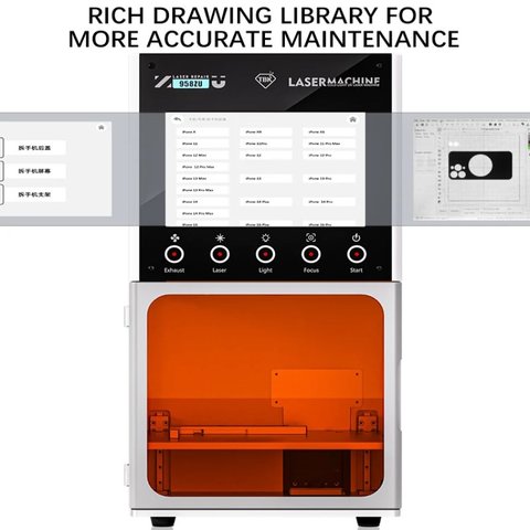 Лазерний сепаратор TBK 958ZU, для демонтажу скла корпуса, для гравіювання, для відклеювання рамки дисплея і задньої кришки Прев'ю 2