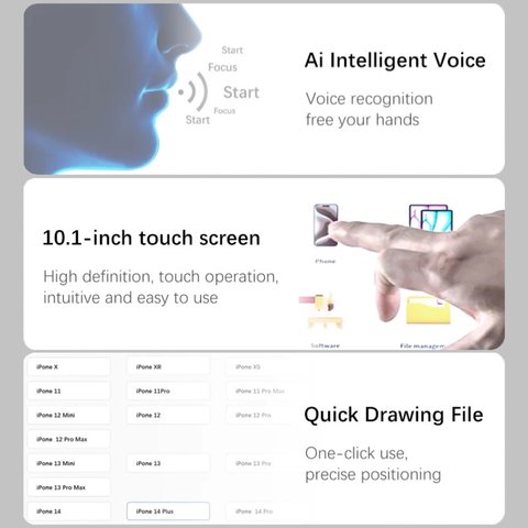 Лазерний сепаратор TBK 958ZU, для демонтажу скла корпуса, для гравіювання, для відклеювання рамки дисплея і задньої кришки Прев'ю 4